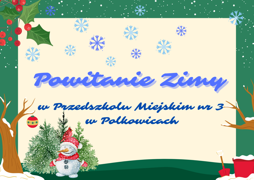plakat powitanie zimy