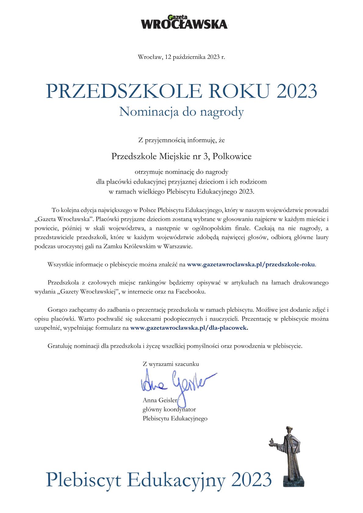 informacja o plebiscycie