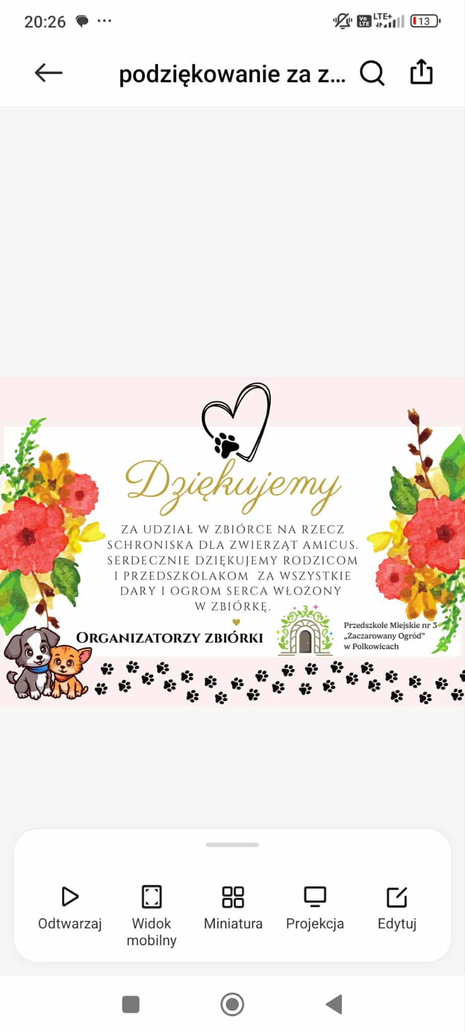 Plakat zbi&oacute;rki 